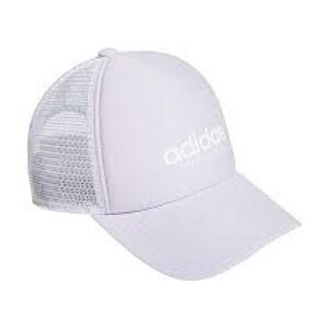 Adidas Woman’s Purple/White Core Mesh Trucker Hat Snap Back Closure Sporty Sun